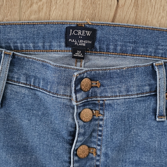 J. Crew Full Length Flare Jeans Size 32 - Picture 3 of 8